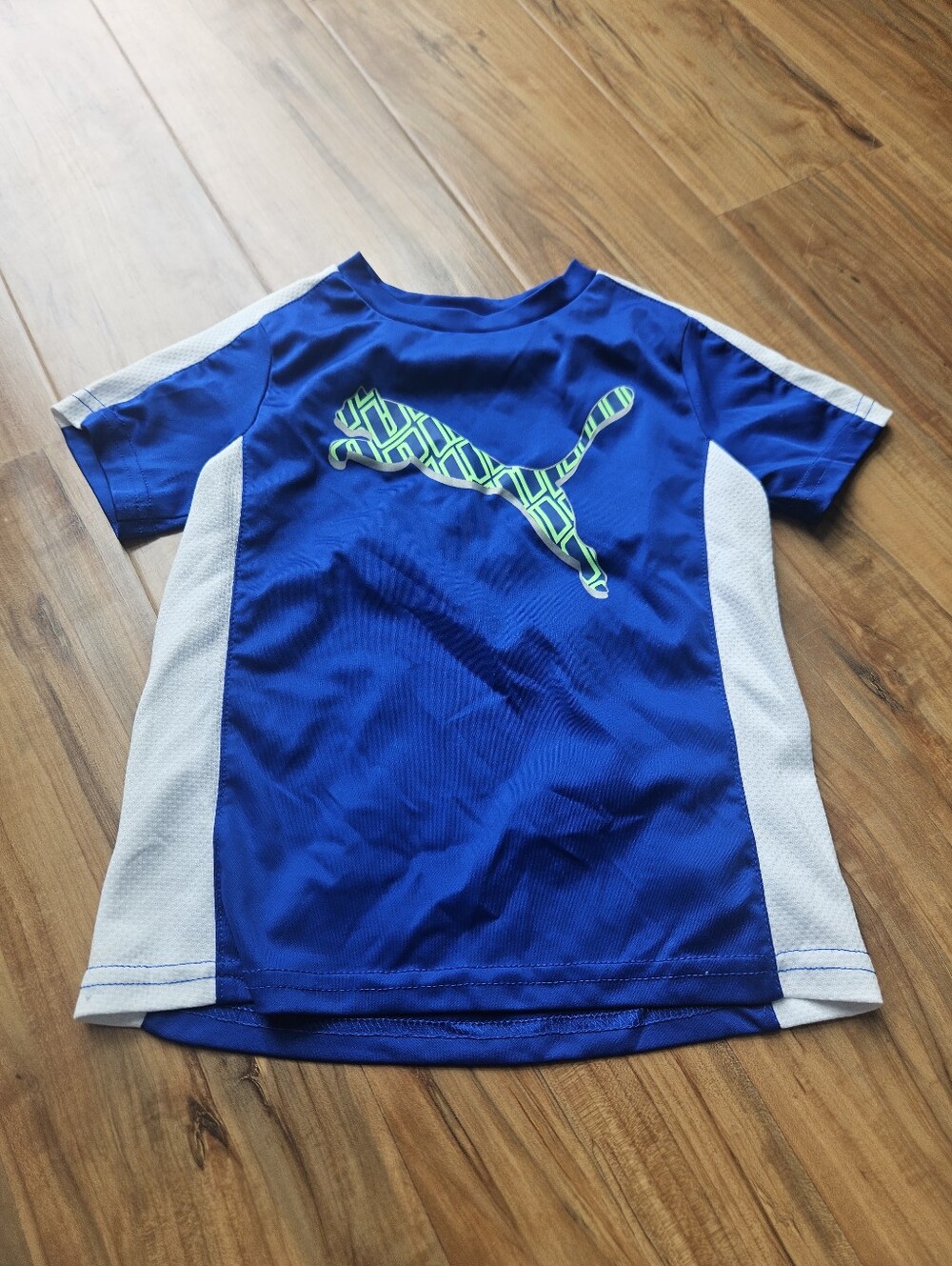 Puma Kids Royal Blue Tee with White Panels 4t